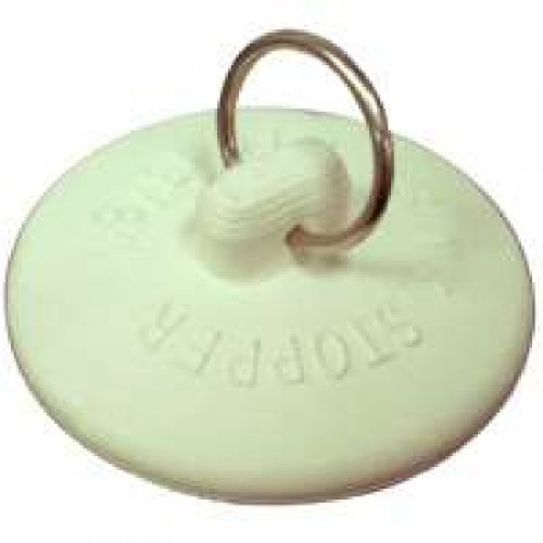 WORLDWIDE SOURCING 24463 Watertight Seal Drain Stopper, Rubber, White