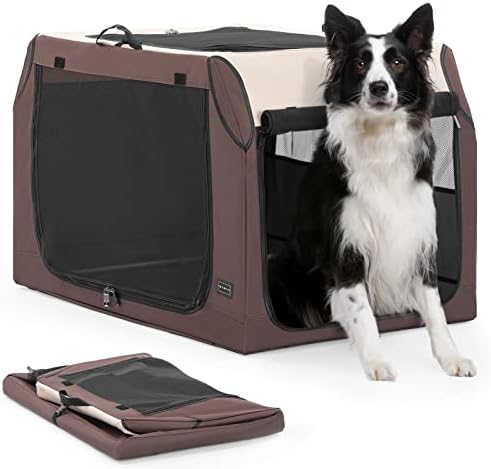 Petsfit Dog Crates for Car, Portable Dog Crates Medium Size, Lightweight Puppy Travel Crate for Small and Medium Dogs