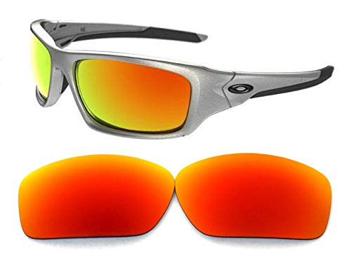 GALAXYLENSE Lentes de reemplazo para Oakley Valve para hombre o mujer 60x1.5x38 mm Regular Rojo