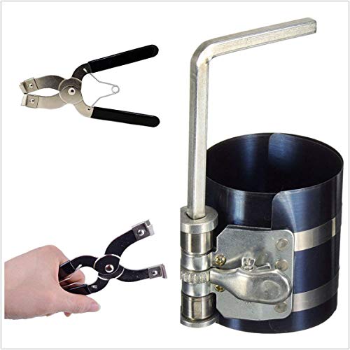 Plum Garden Car Engine Piston Ring Compressor Tool & Piston Ring Pliers for Adjustable Safety Screws by Plum Garden - Used condition - US$8.90