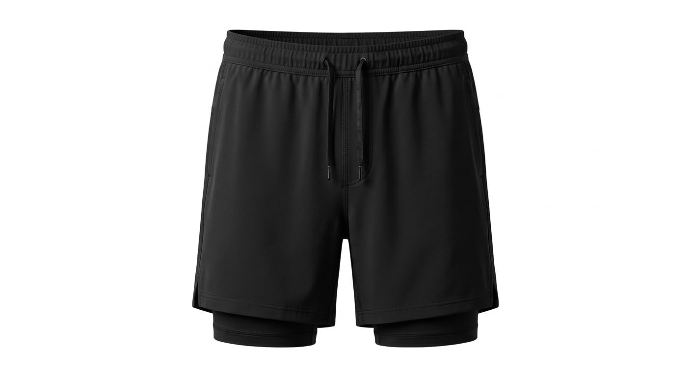 Men's Premium 2-in-1 Athletic Shorts | 5" Inseam Gym Workout Shorts with Built-in Compression Liner, Drawstring Cord Lock & Secure Zip Pockets-image-27