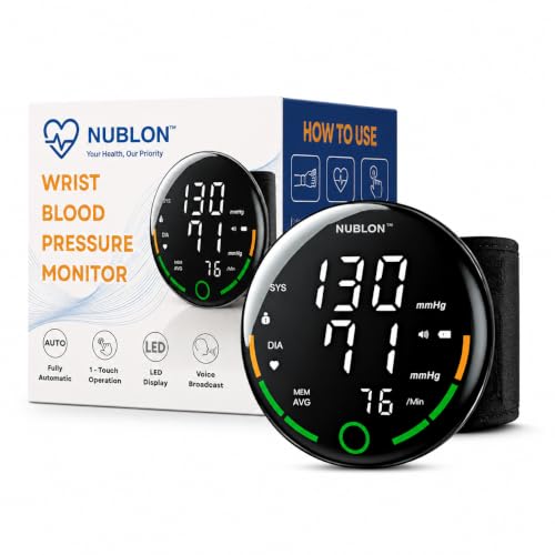 Image of Wrist Blood Pressure Monitor | Automatic BP Machine With LED Display, Voice Broadcast, Accurate BP & Pulse Rate, One-Touch Operation | Free Pill Organiser & 1-Year Warranty
