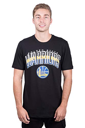 Ultra Game -NBA Golden State Warriors Mens Arched Plexi Short Sleeve Tee Shirt, Black, X-Large