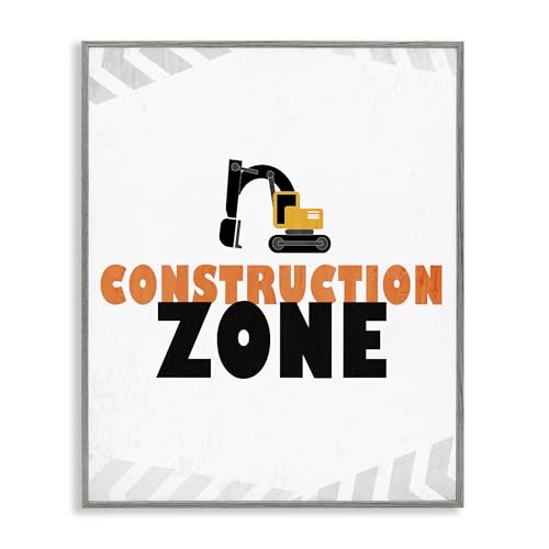 Tableau Construction Zone Stupell Industries giclée blanche 35 cm - 2