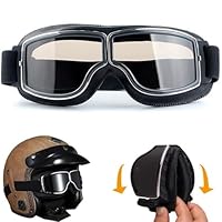 Motorcycle Goggles Windproof Motorcycle Goggles Windproof Motorcycle Goggles Retro Aviator Goggles Motorcycle Motocross Goggle Windproof Dustproof for Bike Motocross Goggles Protective Goggles 100%