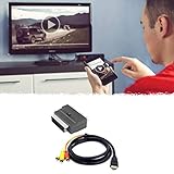 OocciShopp Compatible con Hdmi, Compatible con HDMI con 3Rca Scart Two-In-One Ad TER Cable 1.5M HDMI-Compatible Male S-Video to 3 RCA AV Audio Cable 3 (Negro)