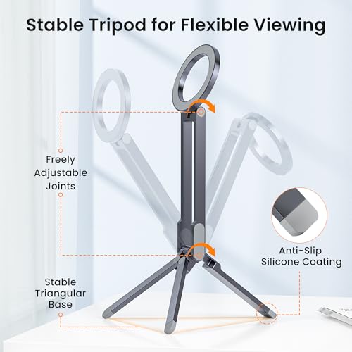 Soportes magnéticos Itramax 360 plegables para trípode de mesa y salpicadero iPhone 15 3