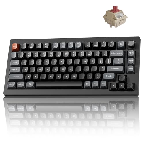 Image of Keychron V1 Ultra 8K Polling Rate Wireless (2.4 GHz & Bluetooth) ZMK Customizable Mechanical Keyboard with Hot-swappable Switches 660-Hr Battery PBT Keycaps for Mac Windows Linux