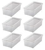 Farbe: transparent 6x Aufbewahrungsboxen „Clear Box“ mit 5 Litern, 33,0 x 19,0 x 11,0 cm - transparent - stapelbar - Kunststoff/Plastik