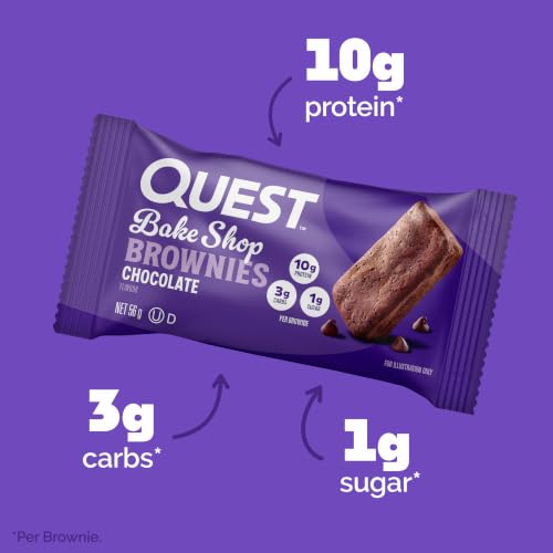 Image of Quest Nutrition Bake Shop, Chocolate Brownies, 10g Protein, 2g Net Carbs, 1g Sugar, 4 Count