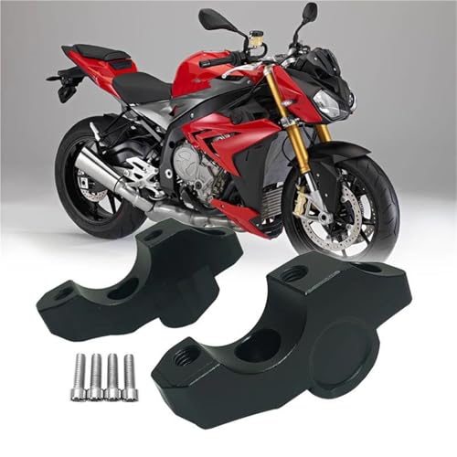 Abrazadera de manillar negra elevada y extensible para moto BMW S1000R 2014 a 2023 2