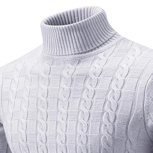 Muscularfit Men's Lightweight Sweaters Pullover Long Sleeve Ribbed Knit Warm Sweater Slim Fit Solid Casual Turtleneck Sweater2