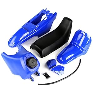 Elaner Pw50 Plastics, Pw50 Fender Seat Gas Fuel Tank Body Kit For Peewee 50 Pw50 Py50 Kid Bikes (Blue) 6 41p0r3cul3l. sl500 . ss300