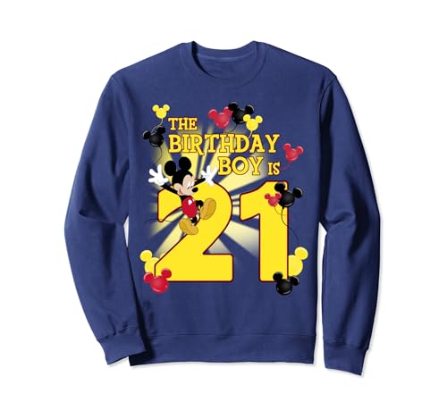 Sweat Mickey Disney pour anniversaire 21 ans pull homme gris en coton doux