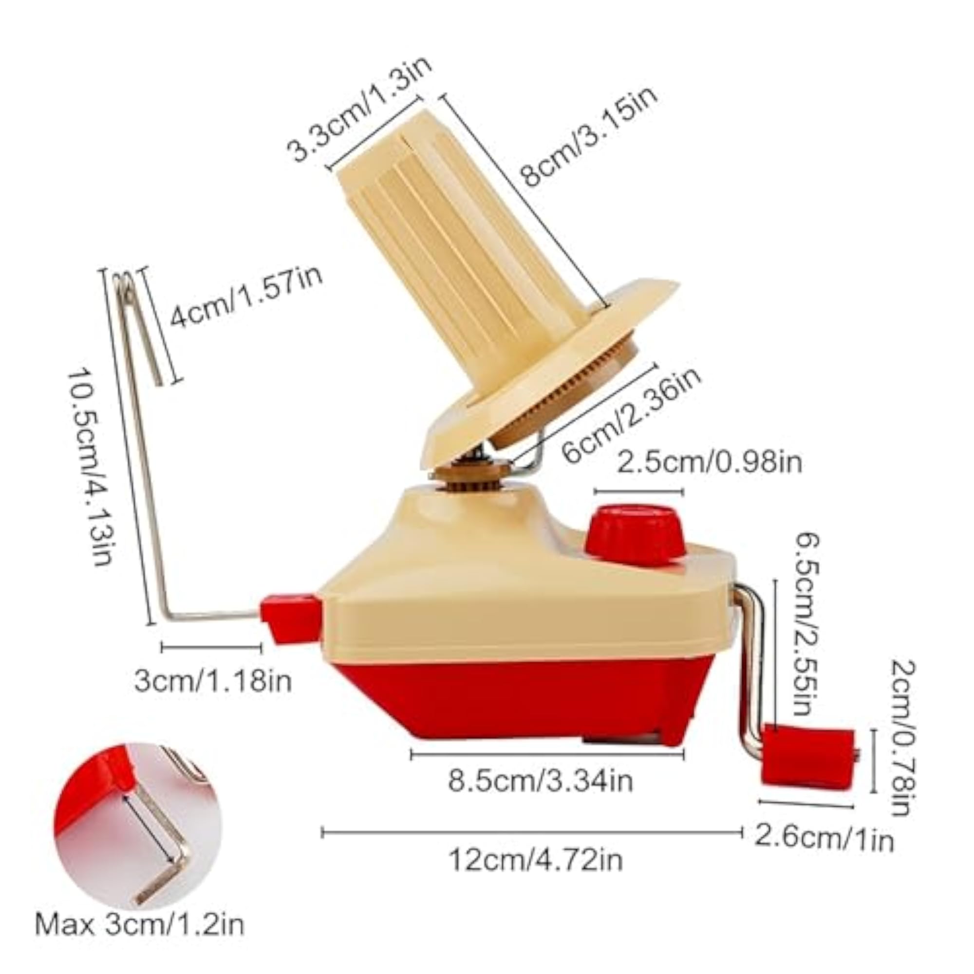 Yarn Ball Winder with Scissors for Easy Yarn Storage