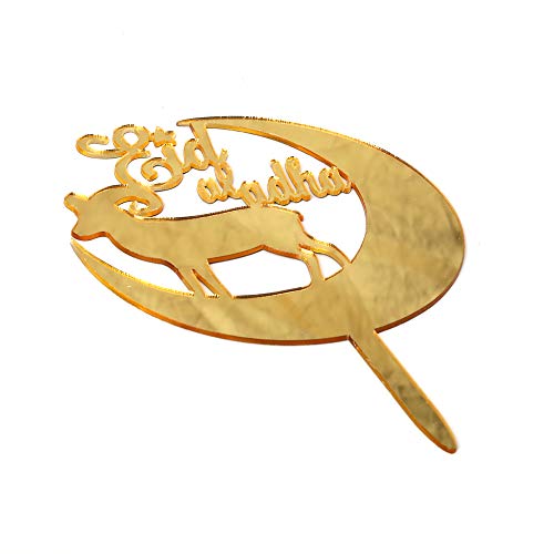 lifcasual Topper bolo acrílico com lua para eid mubarak ramadan bolo stand decorações fontes do part