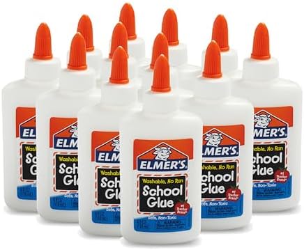 Elmer's Liquid School Glue, Washable, Pack of 12