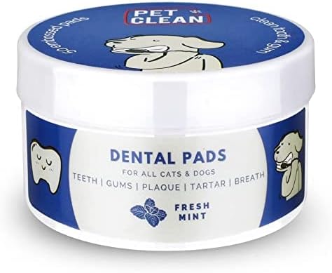 Fresh Mint Dental Pads - Gentle Oral Care for Dogs & Cats - 50 Count (Pack of 1)
