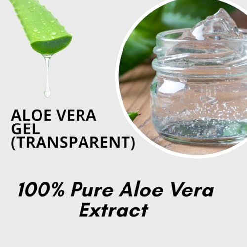 Image of Khadi Organic and Natural Aloe Vera Gel (Transparent) by Bhudevam Naturals | Soothing & Hydrating Gel for Skin & Hair | Natural Skincare for Pimples, Sunburn & Dryness, 200g