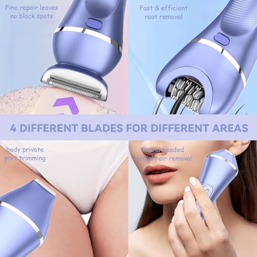 Afeitadora indolora corporal con cabezal ergonómico para mujer 4