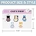 ANJOBIBI Cute Cat Paw Magnetic Bookmarks, 5 PCS Magnetic Cute Bookmark for Teacher, Women & Kids - Cat Paw Design (5 Cloros-2.0)