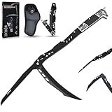 Mieekor 2 in 1 Klappbare Sichel mit Klappsäge,mit Holz Griff, Scharfer Klinge und Klingenverriegelung,für Mehrzweck-Gartenarbeit,Aktivitäten im Freien,Camping