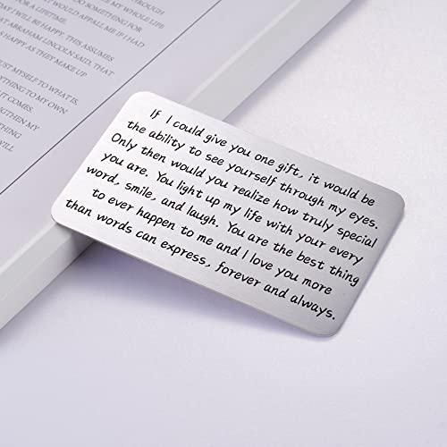 I Love You Wallet Card for Boyfriend, Anniversary Cards Gifts for Husband Spouse, Couple Gift for Him Birthday Valentines Day, Engagement Wedding Present for Fiance Groom3