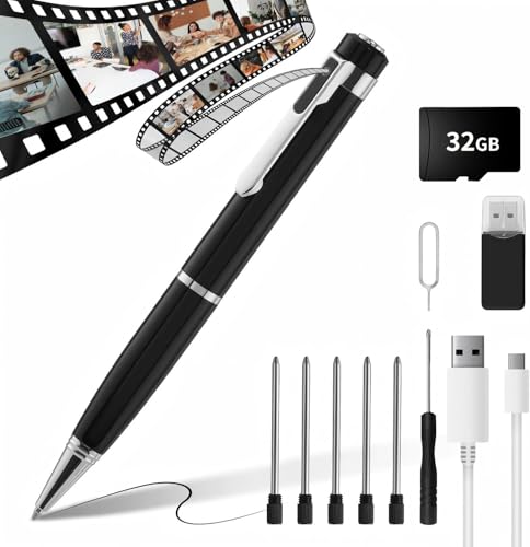 SRVR Hidden Camera Pen 1080P Spy Pen Camera with Video Recording