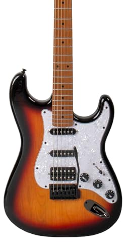 BAMBOO, Guitarra Electrica Strat SOLAR SSH Sunburst. Orientacion Derecha, Terminacion Brillante