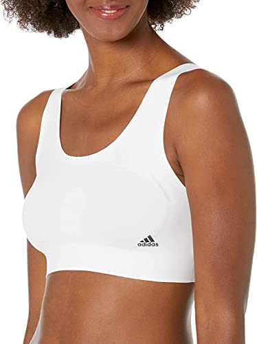 adidas Women's Standard PureLounge Light Support Bra, White/Black, 2X