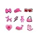 BOWNDY Pink and Women Letter Charms for Clog Sandals Shoe Decoration,Alphabet ABC-Z Letter,Cute Girly Charm Gift for Girls Kids Teens Women Adults