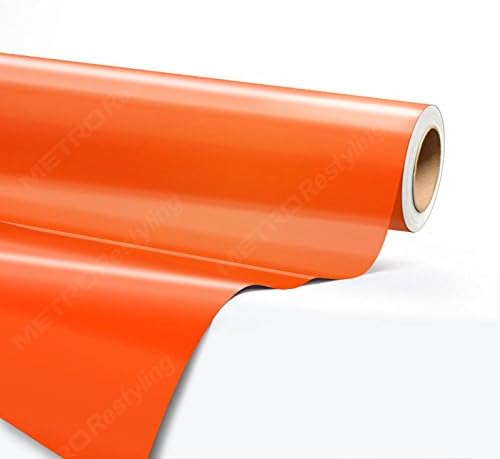 5ft x 2ft (10 Sq/ft) Hexis GLOSS ORANGE RED Vinyl Car Wrap Film | HX20165B