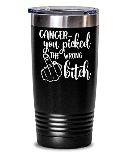 Cancer You Picked The Wrong Bitch Tumbler Coffee Mug