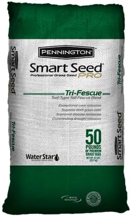 Pennington Smart Seed Pro Tri-Fescue 50 LB Bag of Seed. Covers 10,000 Square Feet When Overseeding