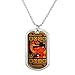 GRAPHICS & MORE Geometric Velociraptor Raptor Dinosaur Aztec Mayan Style Military Dog Tag Pendant Necklace with Chain