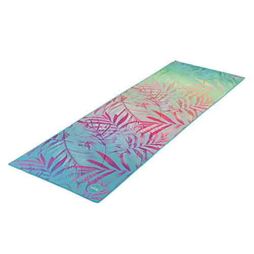 Toalha de Yoga Microfibra,com pontas de silicone, estampa Art Collection, Indicada para as práticas