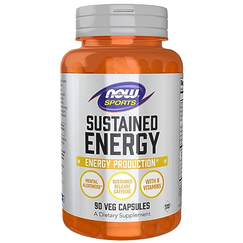 NOW Sports, Sustained Energy Energy Production* Mental Alertness* Sustained Release Caffeine with B Vitamins 90 Veg Capsules