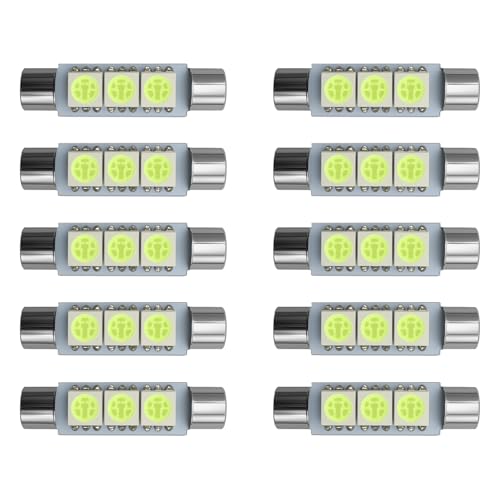 10 luces LED para visera de auto, color azul hielo miniatura 1