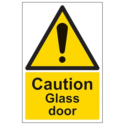 Panneau Caution Glass Door en plastique rigide pour sécuriser vos bureaux