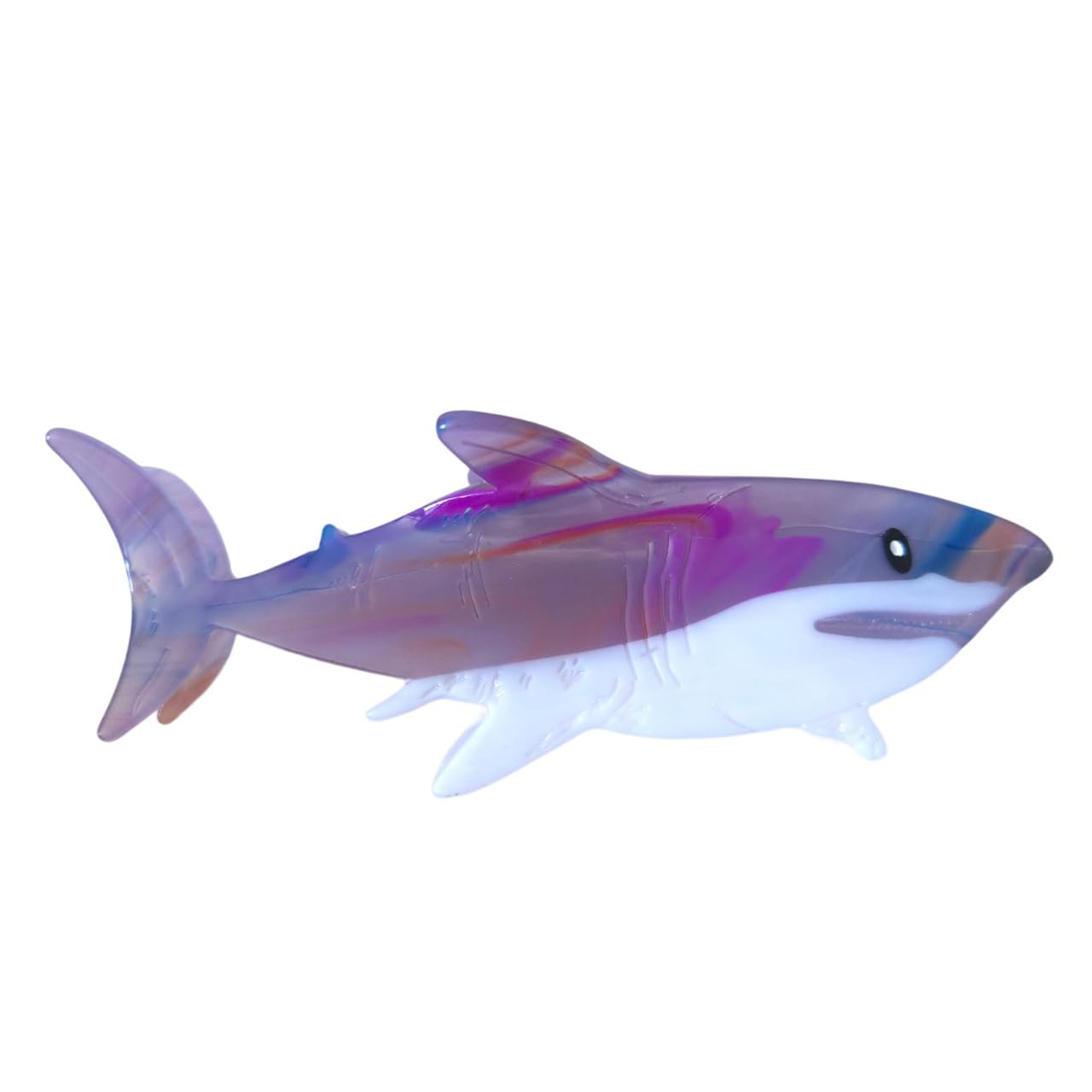 Novelty Big White Shark Hair Clip,Acetate Hair Clip,Big Claw Clip for Women,Purple, 1 Count (Pack of 1) - Image 7