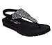 Skechers Meditation, Chanclas Mujer, Negro (Black Mitobuck/Smoke Rhinestone Black), 40 EU