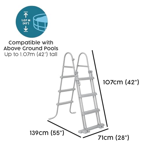 Bestway 58330-6 Scaletta Di Sicurezza Per Piscine 108X71,4X139 - 3