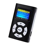 Start Mini Metal Protable USB Mini LCD Screen MP3 Player Support 32GB Micro SD TF Card-Black