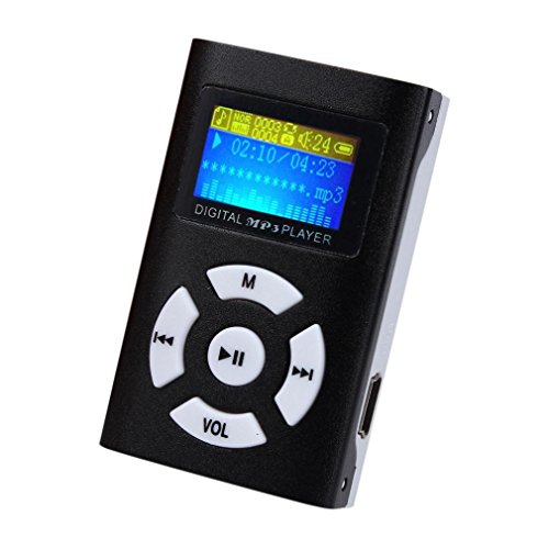 Start Mini Protable USB Mini LCD Screen MP3 Player Support 32GB Micro SD TF Card-Black