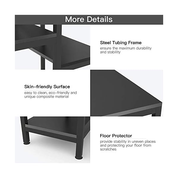Dripex Computer Desk with 4 Tier Storage Shelves - 41.7'' Student Study Table with Bookshelf Modern Wood Desk with Steel Frame for Small Spaces Home Office Workstation - Image 6