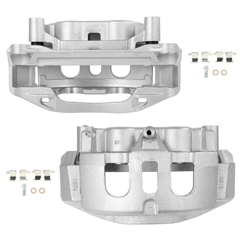 Image of SCITOO 18B5307 18B5306 Rear Left & Right Disc Brake Calipers w /Bracket Fit For Chevrolet For Silverado 2500 HD 2011-2019,For GMC For Sierra 3500 HD 2011-2019, Double Pistons