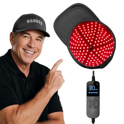 Red Light Hair Growth Cap 540 Emitters Matte Black