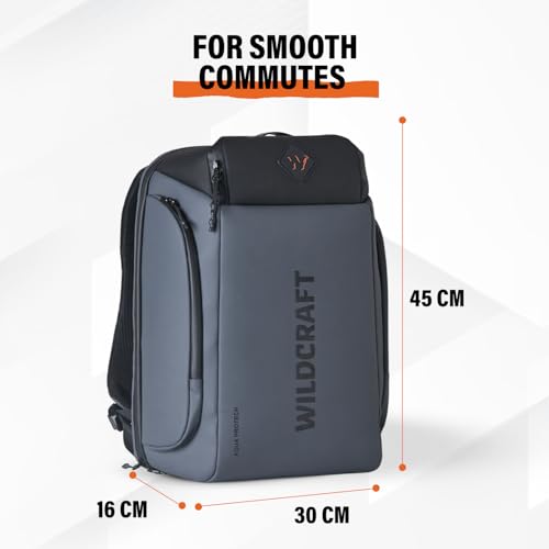 Image of Wildcraft Torres Pro 25 Ltrs Laptop Backpack for Travel Gym Office | Unisex Backpack with Rain Cover | Durable & Spacious Bag for Men & Women