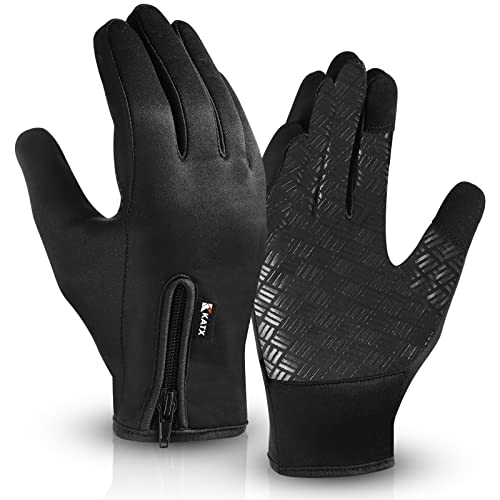 WESTWOOD FOX GEAR Guanti da Corsa Guanti Invernali da Ciclismo Uomo Donna Touchscreen Impugnatura Antiscivolo Fodera in Pile Ispessita Leggera Antivento Escursionismo all'aperto Guida Allenamento