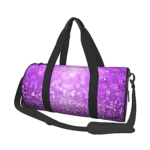 Sac de gym paillettes violettes pour rayonner de la salle de fitness au week-end